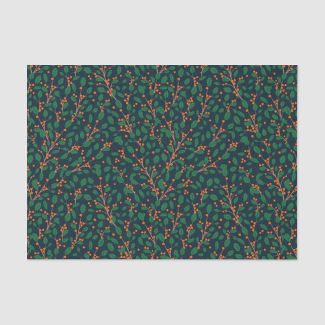 Weihnachtsnachtsnacht Botanischer Garten Marine Seidenpapier (Vorderseite)