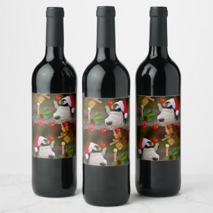 Weihnachtsnachtsnacht und Getränke-Label Set Pingu Weinetikett