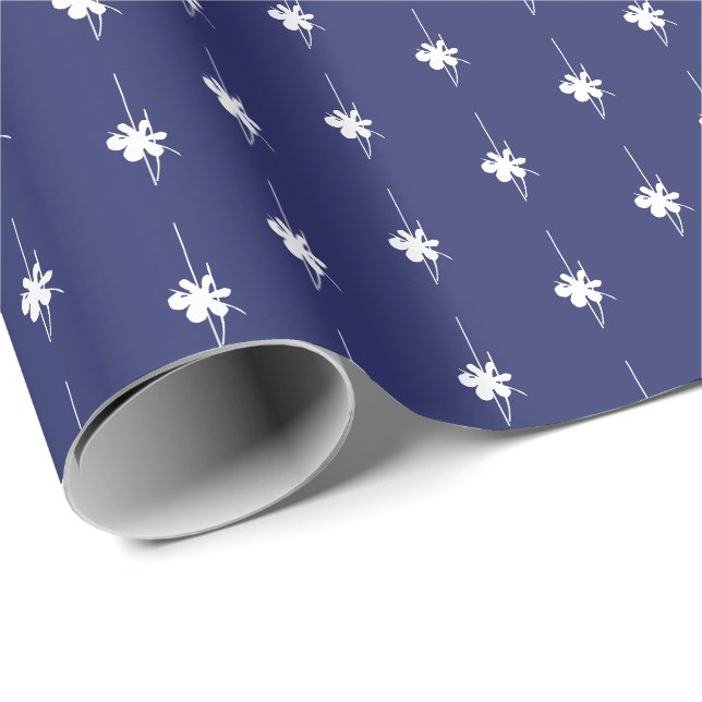 Weihnachtsnachtsnachtsschneeflocken - niedliches G Geschenkpapier (Rolleneckpunkt)