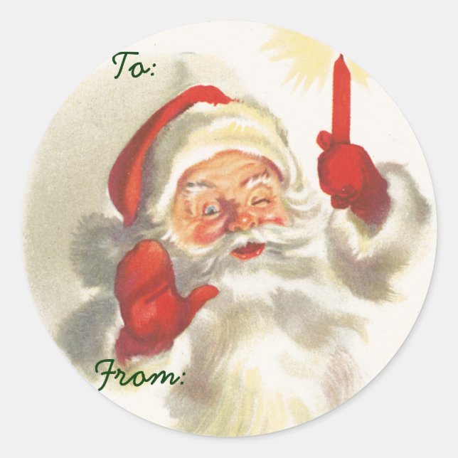 Weihnachtsnachtsnamen Tags Runder Aufkleber (Vorderseite)