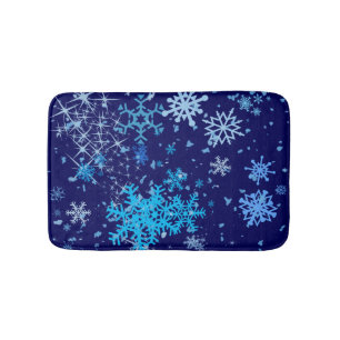 Weihnachtsnachtsschnee Badematte