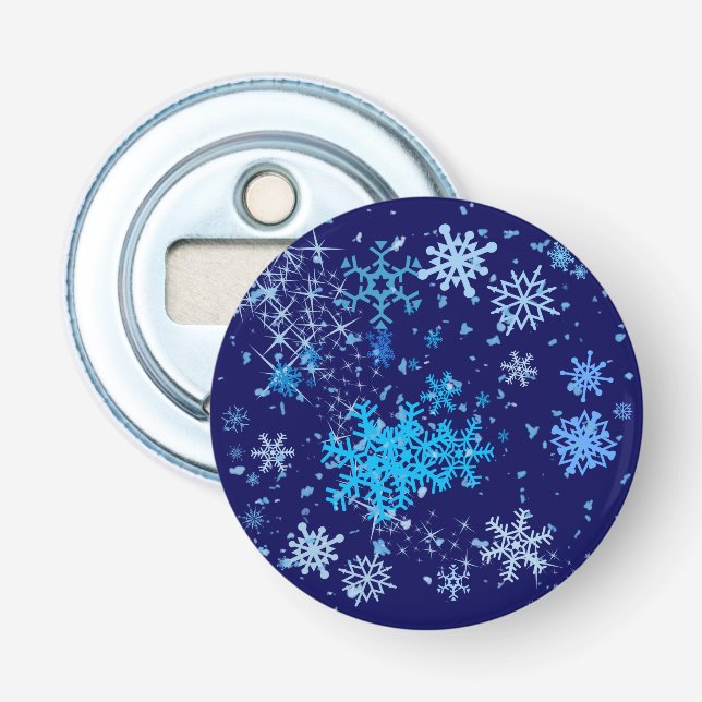 Weihnachtsnachtsschnee Flaschenöffner (Vorderseite)