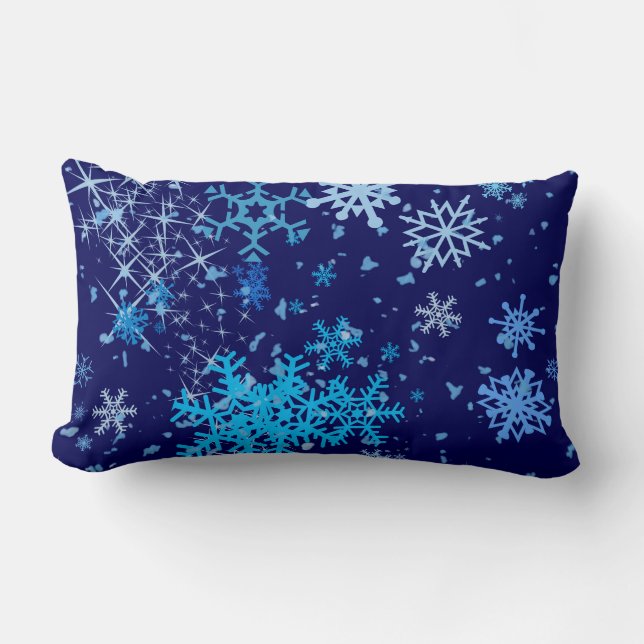 Weihnachtsnachtsschnee Lendenkissen (Vorderseite)