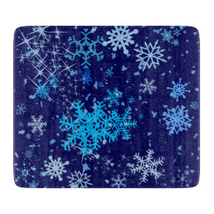 Weihnachtsnachtsschnee Schneidebrett