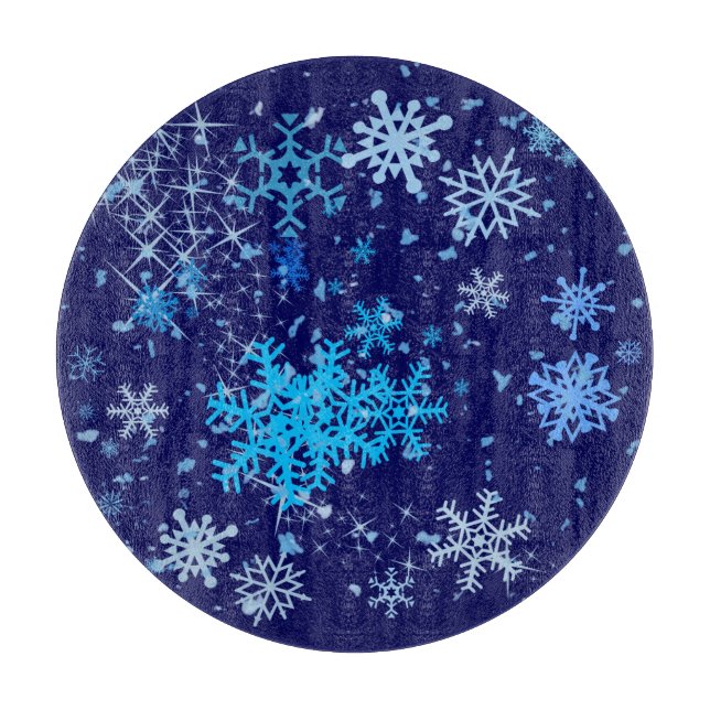 Weihnachtsnachtsschnee Schneidebrett (Vorderseite)