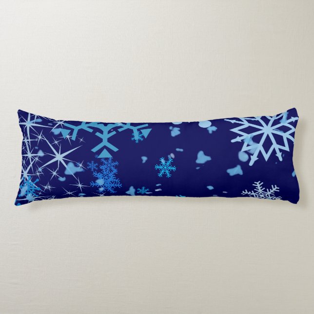 Weihnachtsnachtsschnee Seitenschläferkissen (Vorderseite)