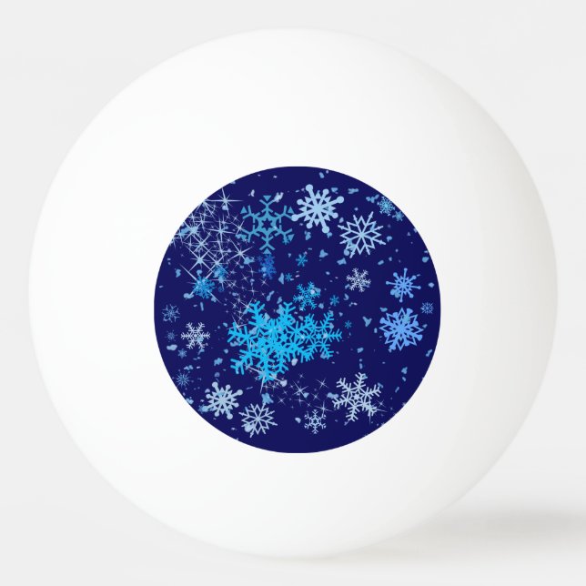 Weihnachtsnachtsschnee Tischtennisball (Vorderseite)