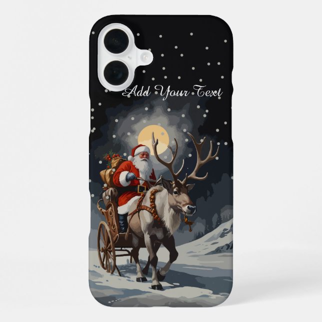 Weihnachtsnachtstelefonfälle iPhone 16 Plus Hülle (Rückseite)