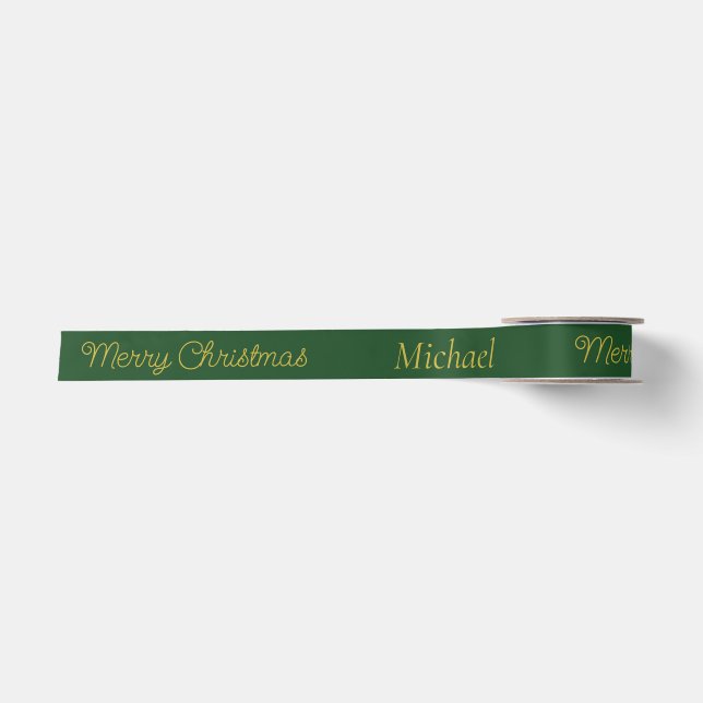 Weihnachtsname Typografie Satinband (Vorderseite)