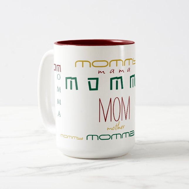 Weihnachtsnamen Personalisierter Kaffeebeutel Zweifarbige Tasse (Vorderseite Links)