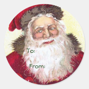 Weihnachtsnamen Tags Runder Aufkleber