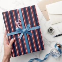 Weihnachtsnavy Blau Burgunderrot Weiß Streifen