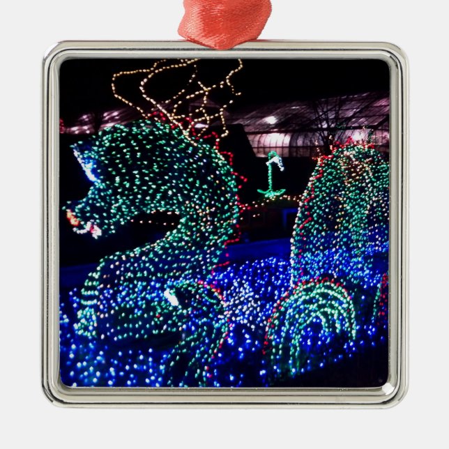 Weihnachtsnessie-Verzierung Ornament Aus Metall (Vorne)