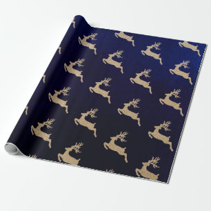 Weihnachtsneues Jahrvip-Papprotwild-Blau-Marine Geschenkpapier