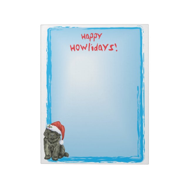 Weihnachtsneufundland Notizblock (Rotiert)