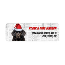 Weihnachtsneufundland - Santa-Dog-Rücksendeadresse