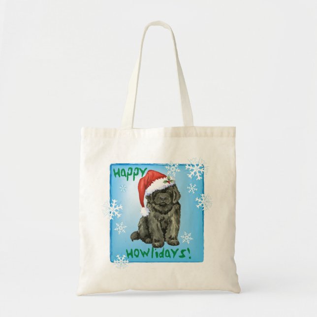 Weihnachtsneufundland Tragetasche (Vorne)