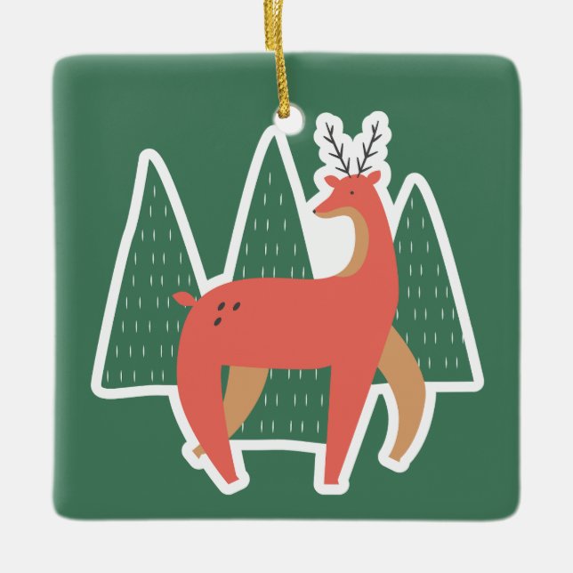 WeihnachtsNiedlich Keramikornament (Vorderseite)