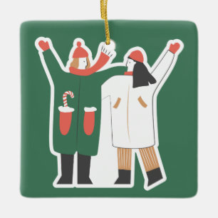 WeihnachtsNiedlich Keramikornament