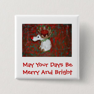 Weihnachtsnose Reindeer Moose Button