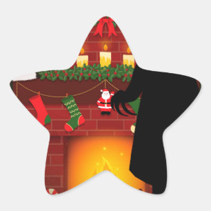Weihnachtsnosferatu Stern-Aufkleber