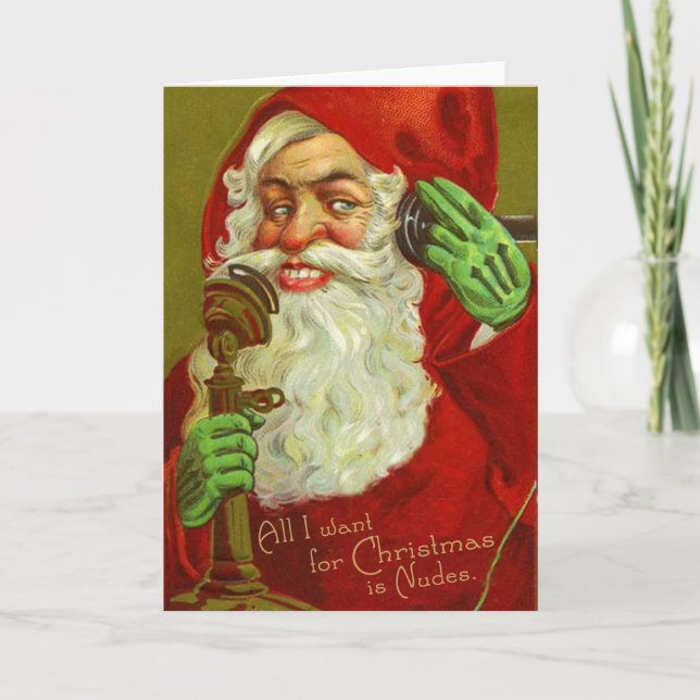 WeihnachtsNudes - lustige Weihnachtskarte Feiertagskarte (Vorderseite)