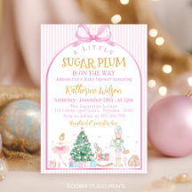Weihnachtsnussknacker Rosa Schleife Baby Shower