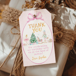 Weihnachtsnussknacker Rosa Schleife Geburtstag Dan Geschenkanhänger