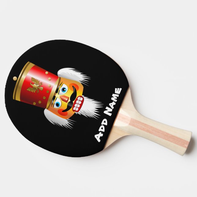 Weihnachtsnussknacker-Spielzeug-Soldat Tischtennis Schläger (Seitenansicht)