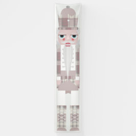 WeihnachtsNutcracker Flannel rosa Banner