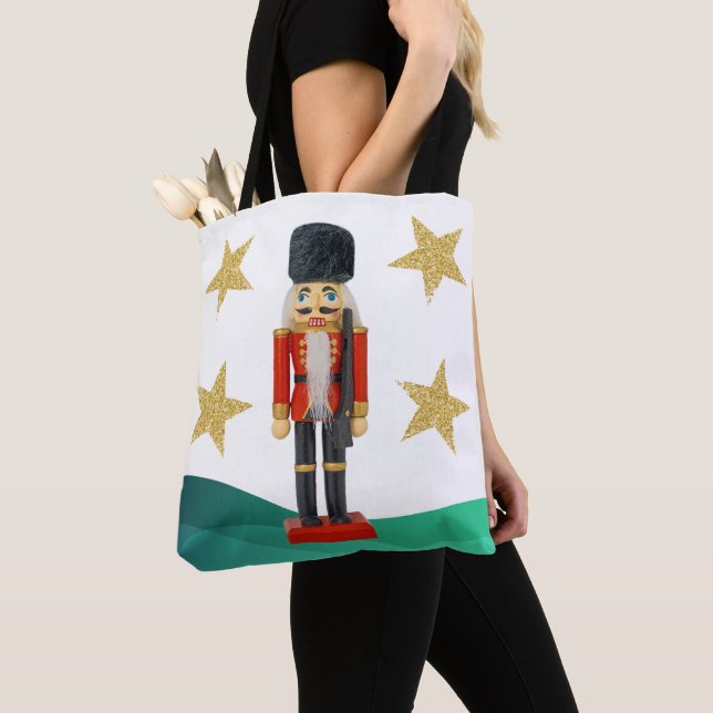 WeihnachtsNutcracker mit Gold Glitzer Stars Tasche (Von Nahem)