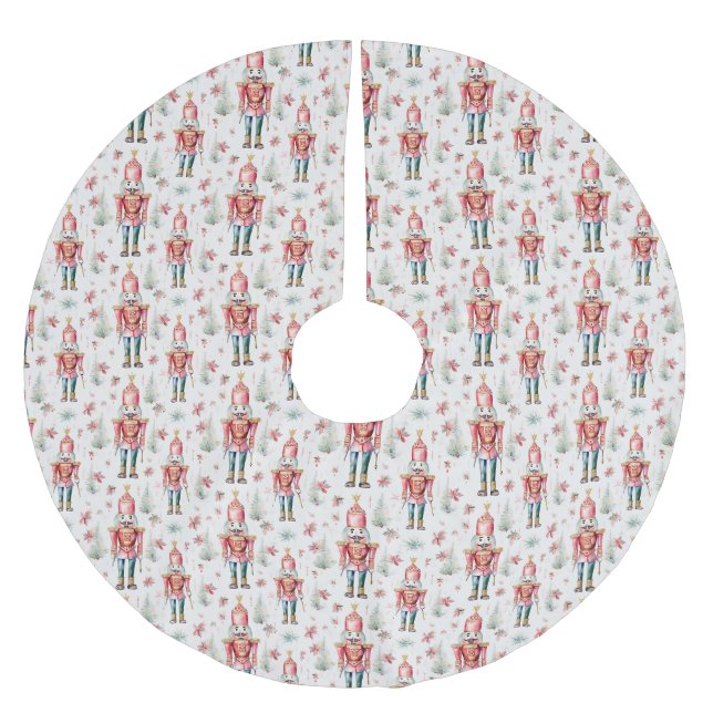 WeihnachtsNutcracker-Muster Polyester Weihnachtsbaumdecke (Vorderseite)