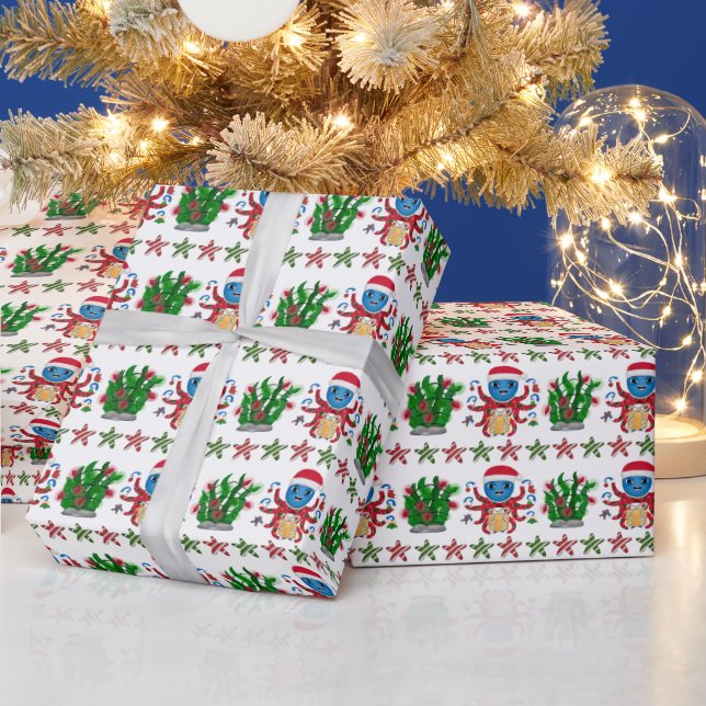 Weihnachtsoctopus Geschenkpapier (Feiertage)