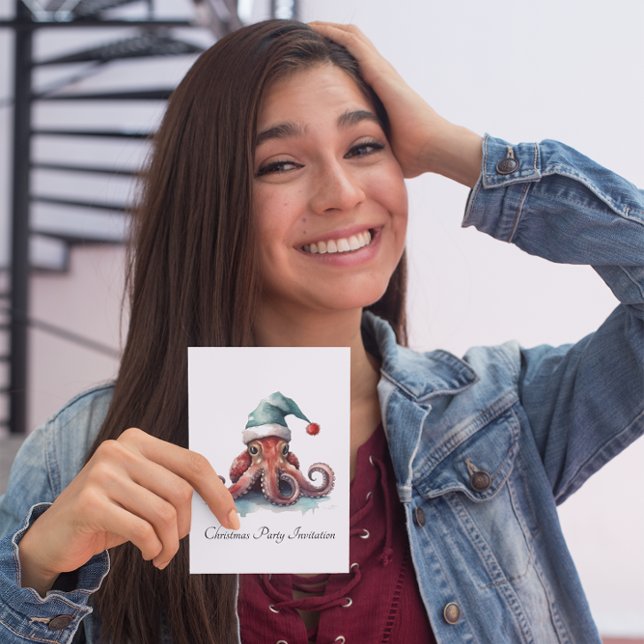 WeihnachtsOktopus, anpassbar Einladung (Von Creator hochgeladen)