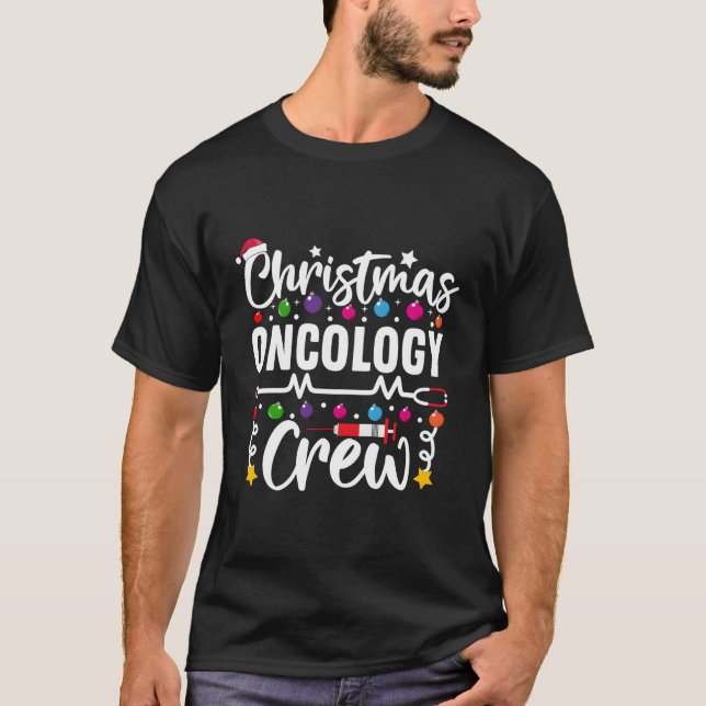 WeihnachtsOnkologie Crew Krankenschwester Doktor t T-Shirt (Vorderseite)