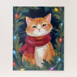 Weihnachtsorange Katze Festives Haustier