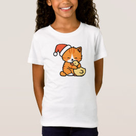 Weihnachtsorange Katze und Gans T-Shirt