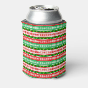 WEIHNACHTSORNAMENT DESIGN ROT WEISS GRÜN DOSENKÜHLER