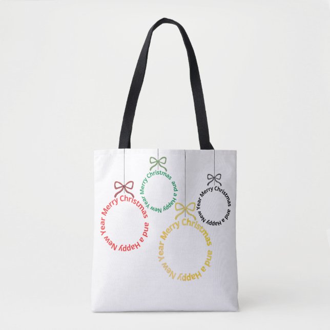 Weihnachtsornament Textdesign Tasche (Vorderseite)