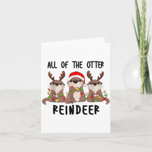 Weihnachtsotter süß alle Otter-Rentiere Karte