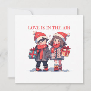 Weihnachtspaar - Liebe liegt in der Luft Einladung