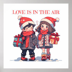 Weihnachtspaar - Liebe liegt in der Luft Poster