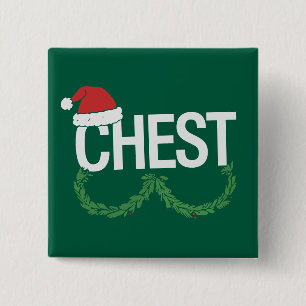 Weihnachtspaare passende Brust und Nüsse Xmas Button
