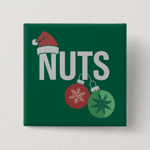Weihnachtspaare passende Brust und Nüsse Xmas Button
