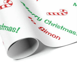 WeihnachtsPackpapier   Zuckerstange giftwrap Geschenkpapier