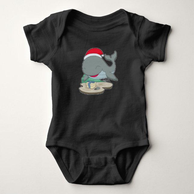 Weihnachtspaket für Wale Baby Strampler (Vorderseite)