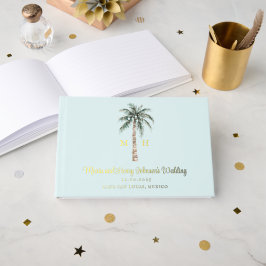 Weihnachtspalme | Beach Wedding Monogram Gästebuch