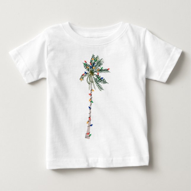 Weihnachtspalme-Shirt Baby T-shirt (Vorderseite)
