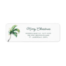 Weihnachtspalme Tree Business-Logo-Rücksendeadress