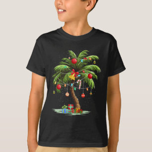 Weihnachtspalme Tree Light Hawaiian Tropical Xmas T-Shirt